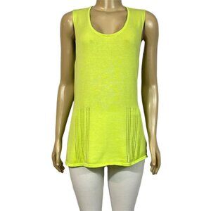 NWT Cotton Country Sleeveless Top Womens Citrus Scoop Neck Tight Knit